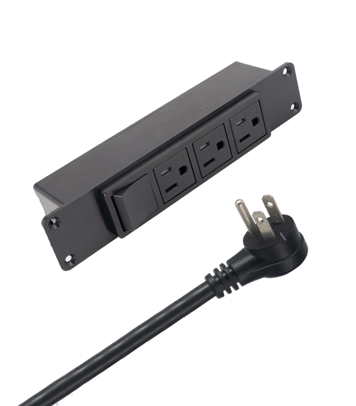 Concealed 3-position plug + switch