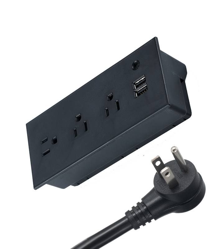 Embedded American style socket+USB